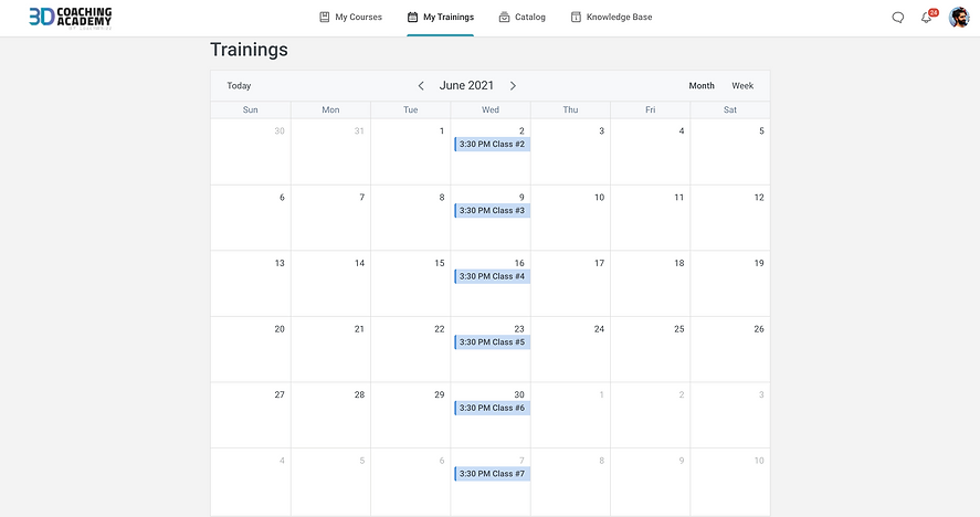 System training page image